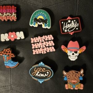 Colorful Western-Themed Shoe Charms
